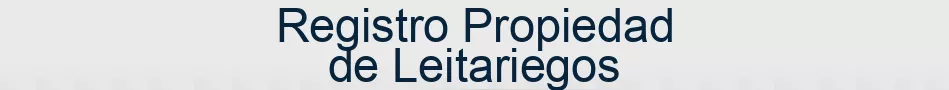 Registro Propiedad de Leitariegos