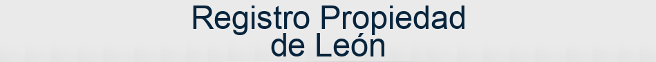 Registro Propiedad de León