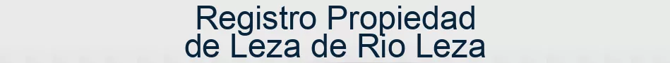 Registro Propiedad de Leza de Rio Leza