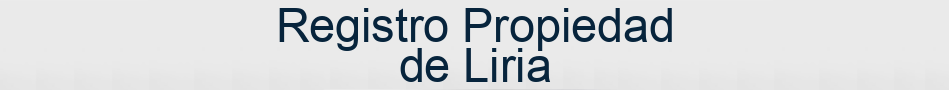 Registro Propiedad de Liria