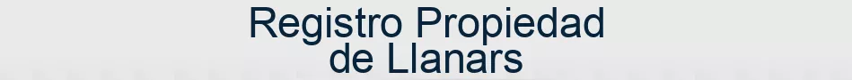 Registro Propiedad de Llanars