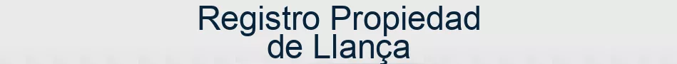 Registro Propiedad de Llança