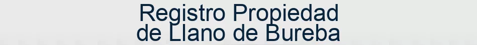 Registro Propiedad de Llano de Bureba