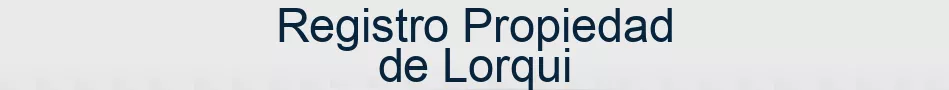 Registro Propiedad de Lorqui