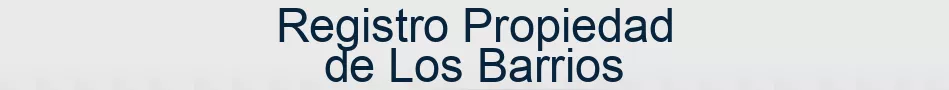 Registro Propiedad de Los Barrios