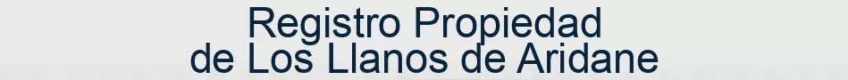 Registro Propiedad de Los Llanos de Aridane