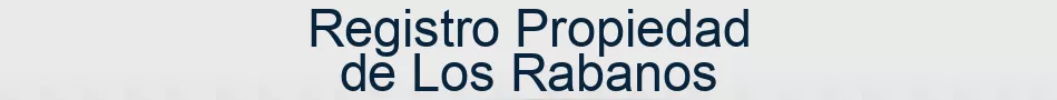 Registro Propiedad de Los Rabanos
