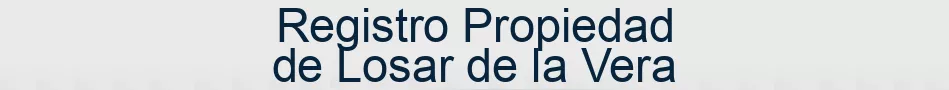 Registro Propiedad de Losar de la Vera