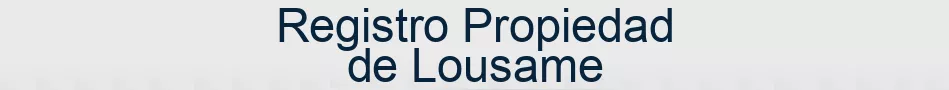 Registro Propiedad de Lousame