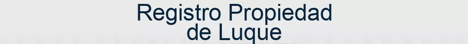 Registro Propiedad de Luque