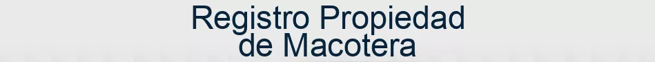 Registro Propiedad de Macotera