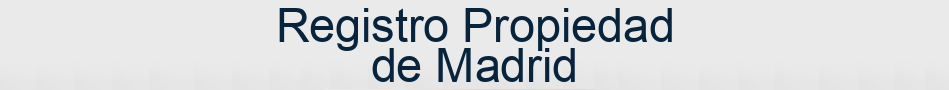 Registro Propiedad de Madrid
