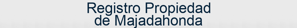Registro Propiedad de Majadahonda