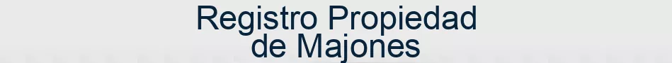 Registro Propiedad de Majones