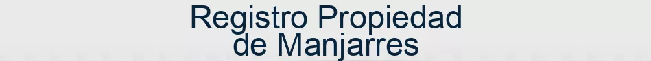Registro Propiedad de Manjarres
