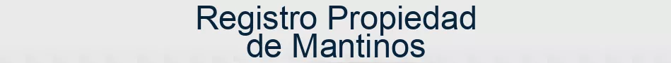 Registro Propiedad de Mantinos