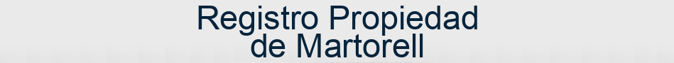 Registro Propiedad de Martorell