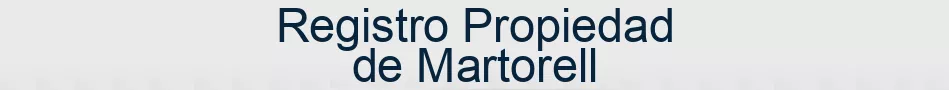 Registro Propiedad de Martorell