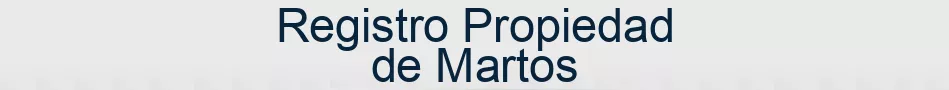 Registro Propiedad de Martos