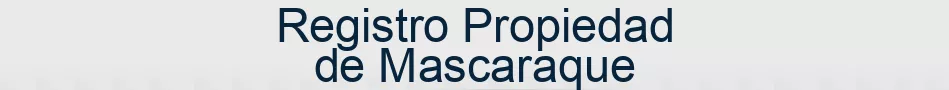 Registro Propiedad de Mascaraque