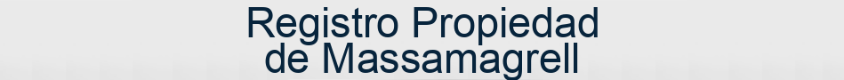 Registro Propiedad de Massamagrell