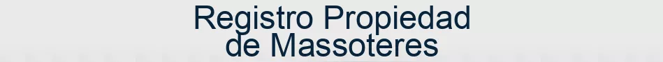 Registro Propiedad de Massoteres
