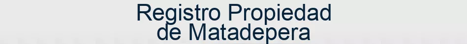 Registro Propiedad de Matadepera