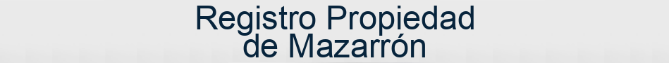 Registro Propiedad de Mazarrón