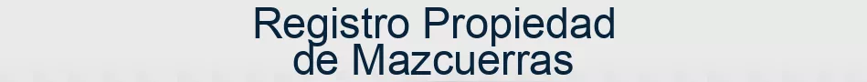 Registro Propiedad de Mazcuerras