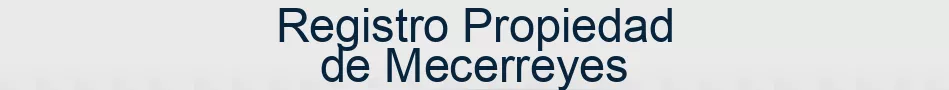 Registro Propiedad de Mecerreyes