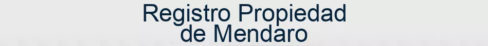 Registro Propiedad de Mendaro