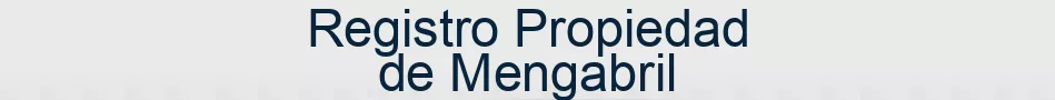 Registro Propiedad de Mengabril