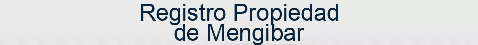 Registro Propiedad de Mengibar