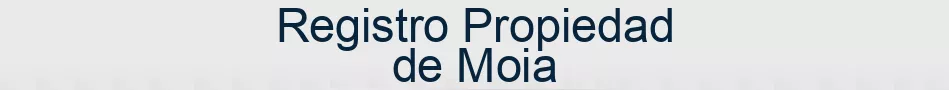 Registro Propiedad de Moia