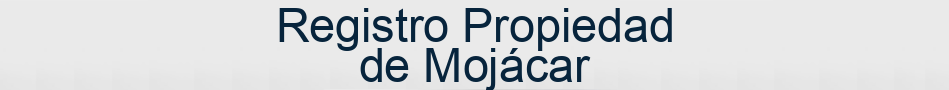 Registro Propiedad de Mojácar