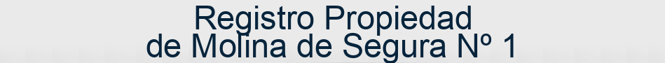 Registro Propiedad de Molina de Segura Nº 1
