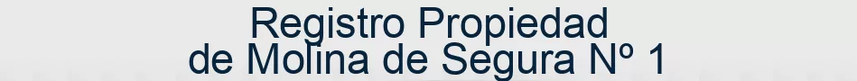 Registro Propiedad de Molina de Segura Nº 1