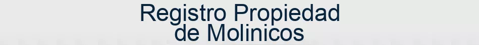 Registro Propiedad de Molinicos