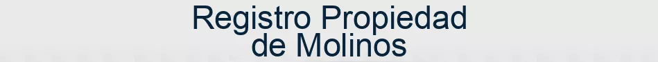 Registro Propiedad de Molinos