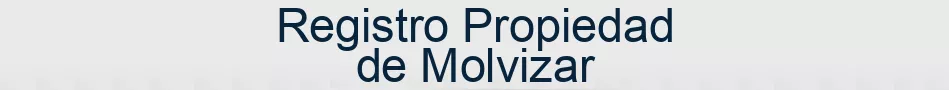 Registro Propiedad de Molvizar