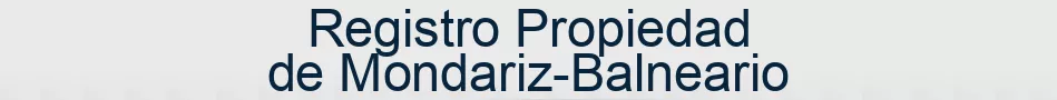 Registro Propiedad de Mondariz-Balneario