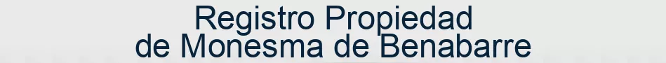 Registro Propiedad de Monesma de Benabarre