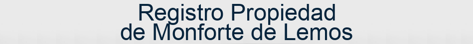 Registro Propiedad de Monforte de Lemos