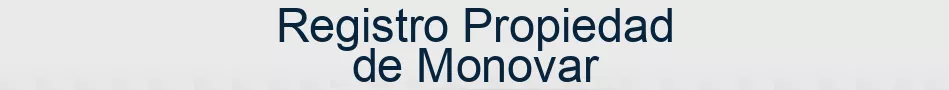 Registro Propiedad de Monovar