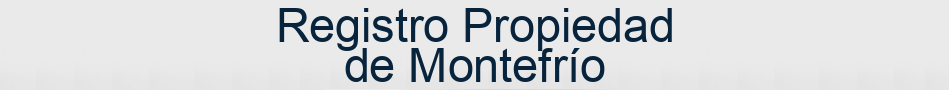 Registro Propiedad de Montefrío