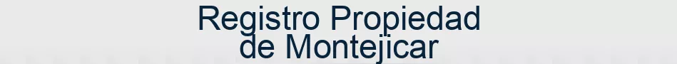 Registro Propiedad de Montejicar