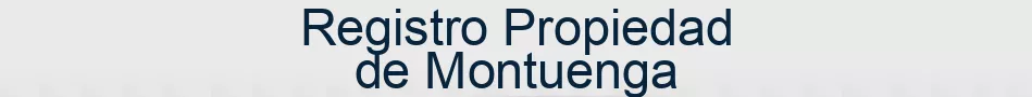 Registro Propiedad de Montuenga