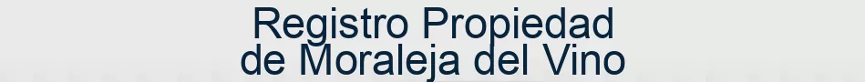 Registro Propiedad de Moraleja del Vino
