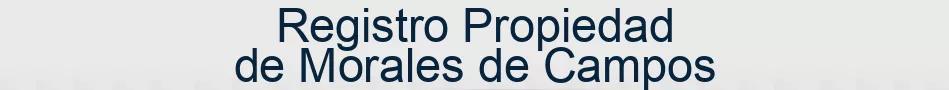 Registro Propiedad de Morales de Campos