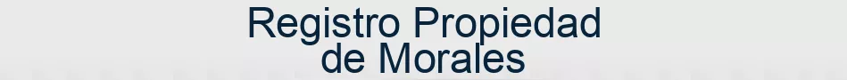 Registro Propiedad de Morales